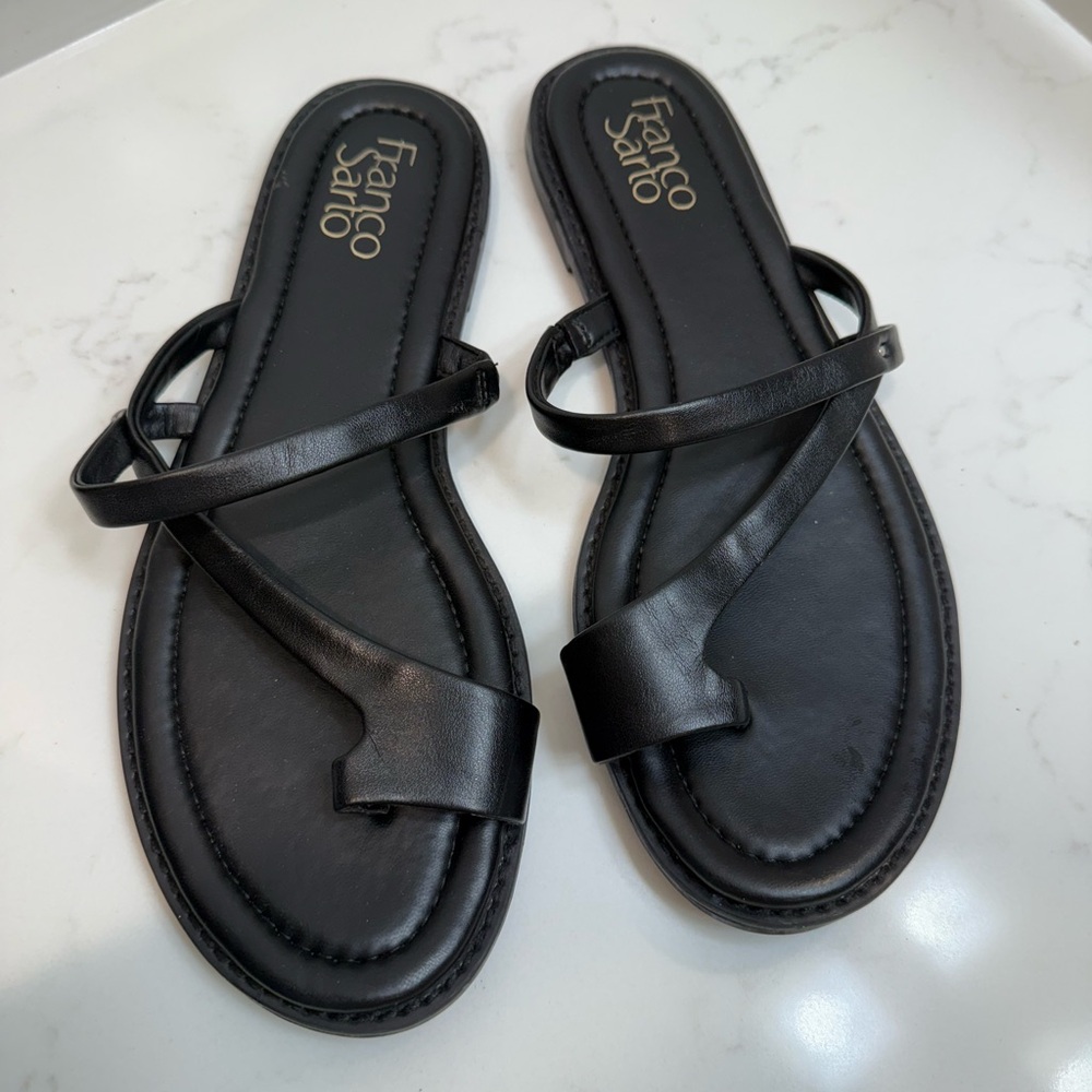 Franco Sarto black leather sandal.  Size 8.5
